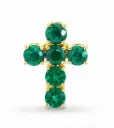 CRUZ 12x9MM CON 6 ESMERALDAS.0.65 CT TW