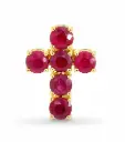 CRUZ 12x9MM CON 6 RUBIES 0.92 CT TW