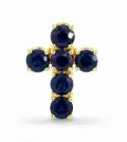 CRUZ 12x9MM CON 6 ZAFIROS.0.98 CT TW