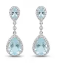 PENDIENTES BRILLANTES Di 88 RD 0.24 AQ 2 PERA 0.34 AQ2 PERA 2.14 CT TW