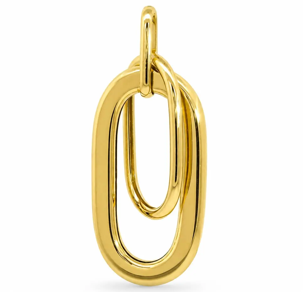 COLGANTE OVAL DOBLE 33x14MM