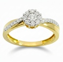 SORTIJA  BRILLANTES DI 8RD 0.03 CT 12 PE RD SI H 0.01 14RD SI H 0.07 CT.0.11 CT TW