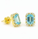 5x3MM AQUAMARINE STUD EARRINGS