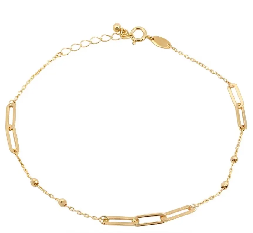 PULSERA BOLAS Y ESLABONES .19 CM.