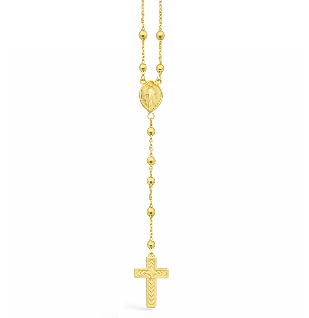 PRAYER BEADS (ROSARY) NECKLACE. 9 KARAT