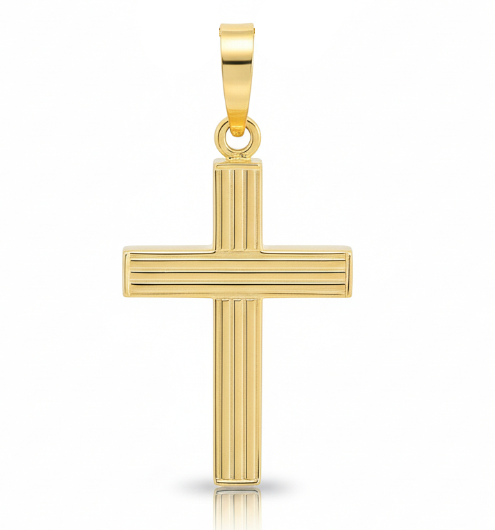 9 KARAT GOLD CROSS PENDANT.24x14MM