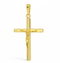 9 KARAT GOLD BEVELED CRUCIFIX PENDANT