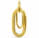 COLGANTE OVAL DOBLE 33x14MM 9KILATES
