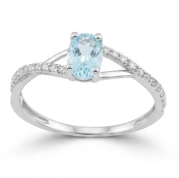 SORTIJA CON CIRCONITAS Y SKY BLUE 