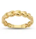 SORTIJA LISA CORAZONES.9KILATES  