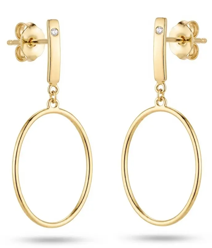 PENDIENTES LARGOS 30x13MM CON CIRCONITA.PRESION 