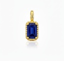 COLGANTE OCTOGONO NANO ZAFIRO DE 6x4MM.9 KILATES