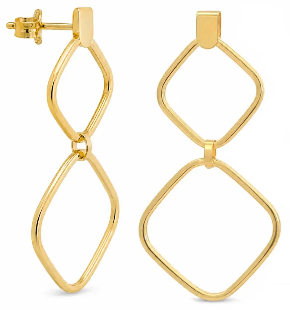 40x19CM ROMBHUS DANGLING EARRINGS