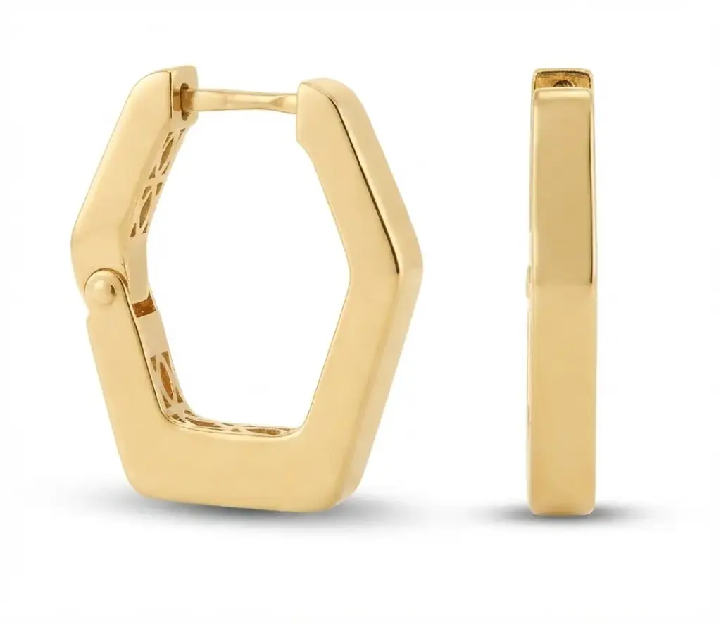 20x16x3MM LATCH BACK HOOP EARRINGS