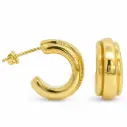 17x17x7MM HOOP EARRINGS.PUSH BACK