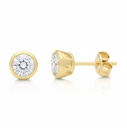 PENDIENTES CIRCONITA REDONDA.5'5MM.9 KILATES
