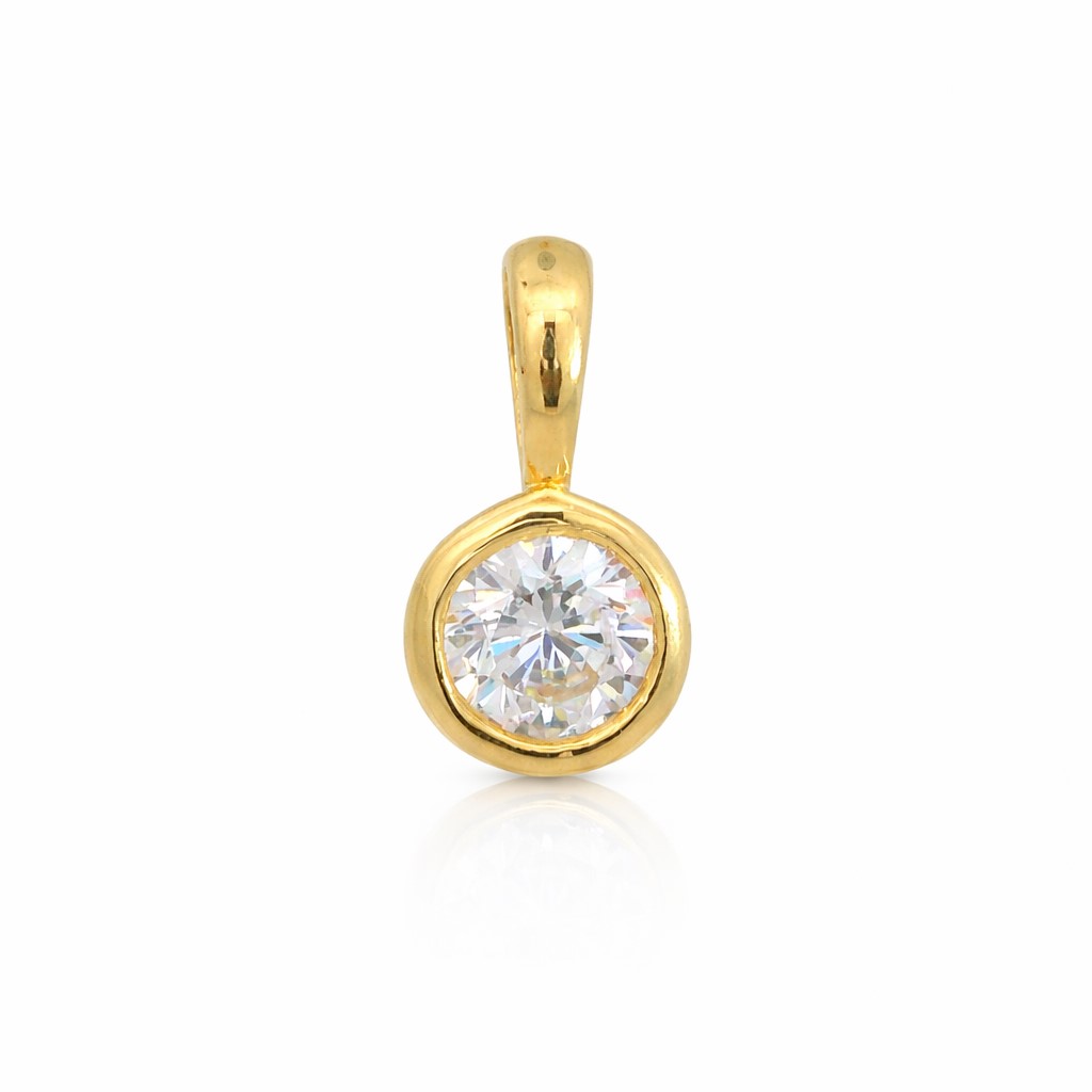 COLGANTE CIRCONITA REDONDA 5.5MM .9 KILATES