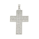 CRUZ ORO BLANCO CIRCONITAS 25x15MM.