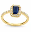 0.51 CT SAPPHIRE AND 0.27 CT TW DIAMOND RING 