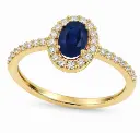 0.42 CT SAPPHIRE AND 0.22 CT TW DIAMOND RING 