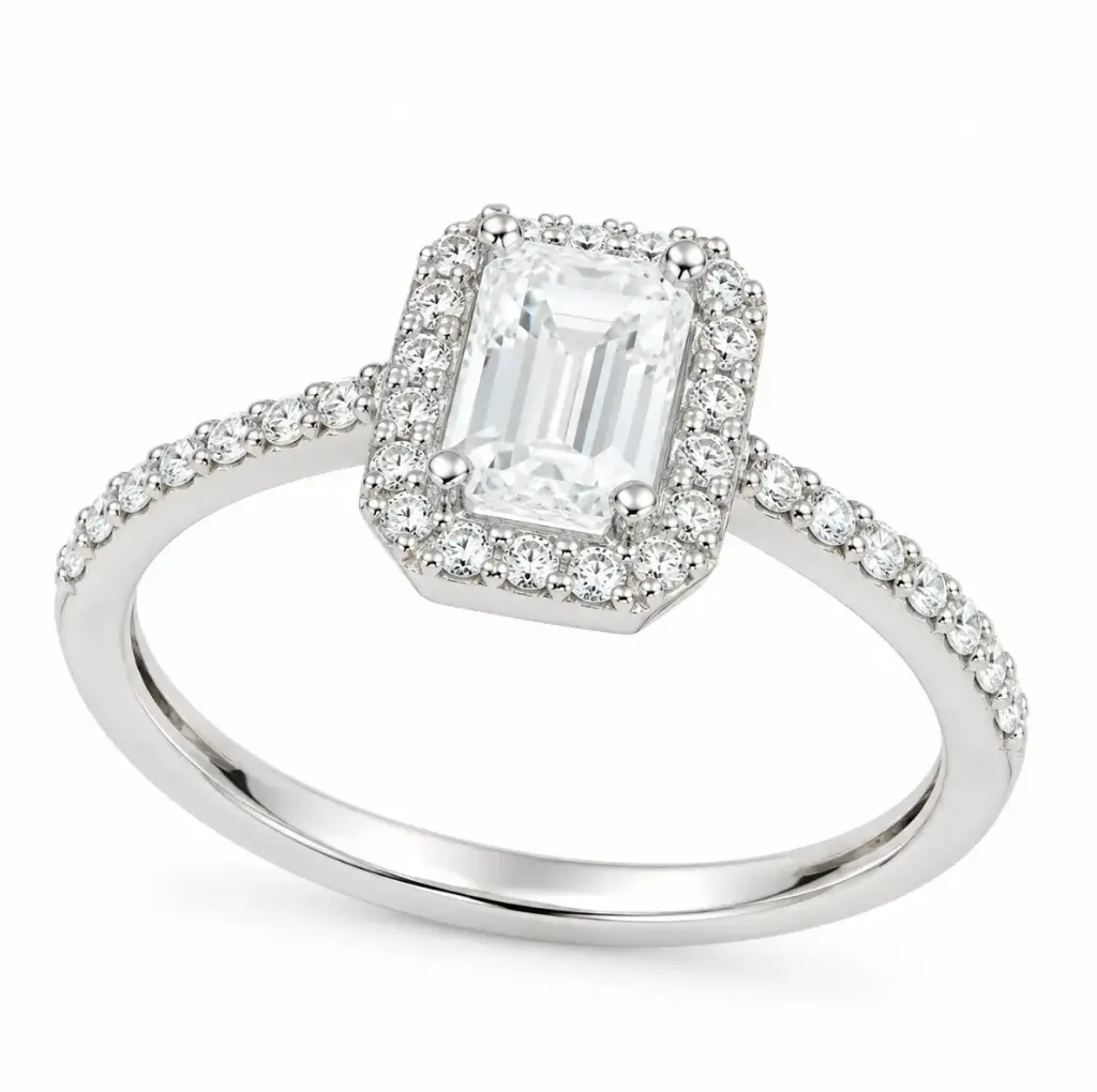 0.512 CT AQUAMARINE AND DIAMOND RING.DIAMOND QUALITY VSI.COLOR H.0.28 CT TW