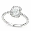 SORTIJA BRILLANTES ZAFIRO BLANCO 0.51CT Y BRILLANTES 0.28 CT TW