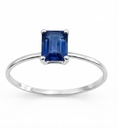7x5MM SAPPHIRE WHITE GOLD RING