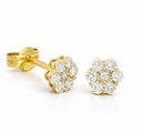DIAMOND STUD EARRINGS.0.18 CT TW.QUALITY SI,COLOR H