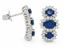 PENDIENTES 6 ZAFIRO 1.66CT TW Y BRILLANTES 0.38CT  CT TW 