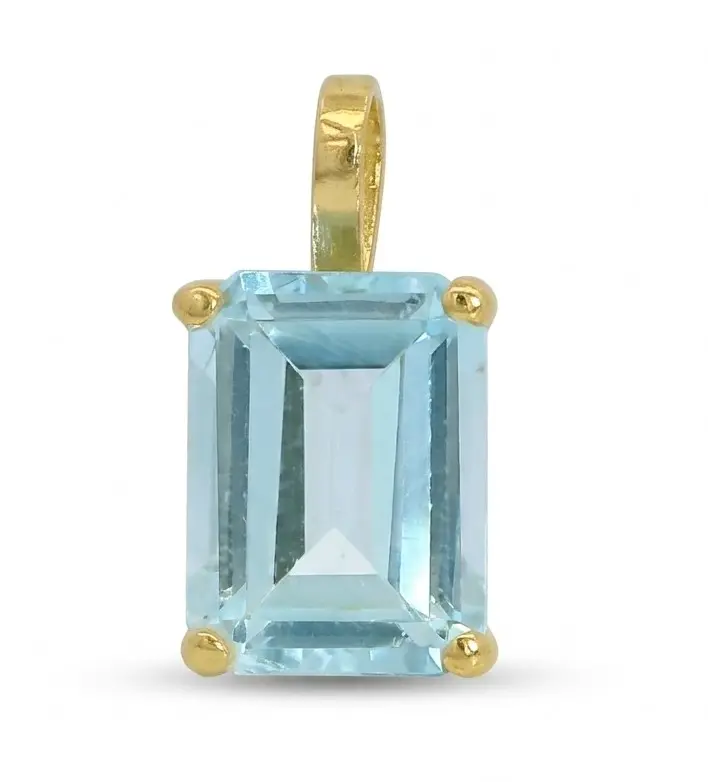 COLGANTE TOPACIO AZUL 8x6MM 