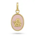 MEDALLA ANGELITO OVAL CON NÁCAR 8X10MM. 