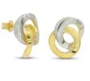 PENDIENTES NUDO ORO AMARILLO  PRESION 
