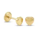 4'5MM SCREW BACK HEART KIDS EARRINGS