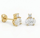 PENDIENTE OVAL 2 GARRAS 6X4MM