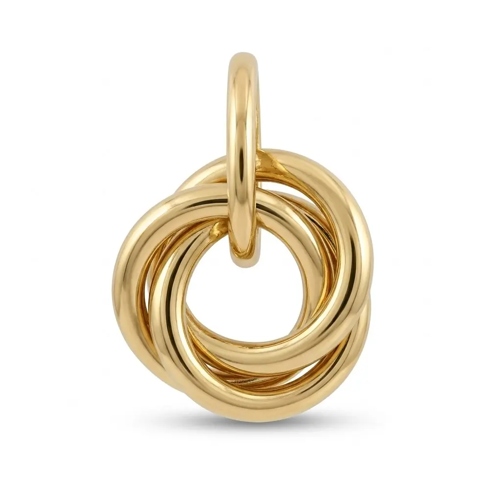 COLGANTE NUDO ORO AMARILLO.10MM