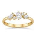 9 KARAT GOLD RING WITH CZ