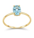 7x5MM OVAL BLUE TOPAZ RING