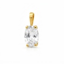 COLGANTE TOPACIO BLANCO OVAL 7x5MM.