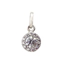 7MM WHITE GOLD PENDANT CZ.