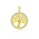 COLGANTE ÁRBOL DE LA VIDA BICOLOR  CIRCONITAS. 13MM