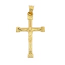 CRUZ LISA CON CRISTO 28*17MM BICOLOR