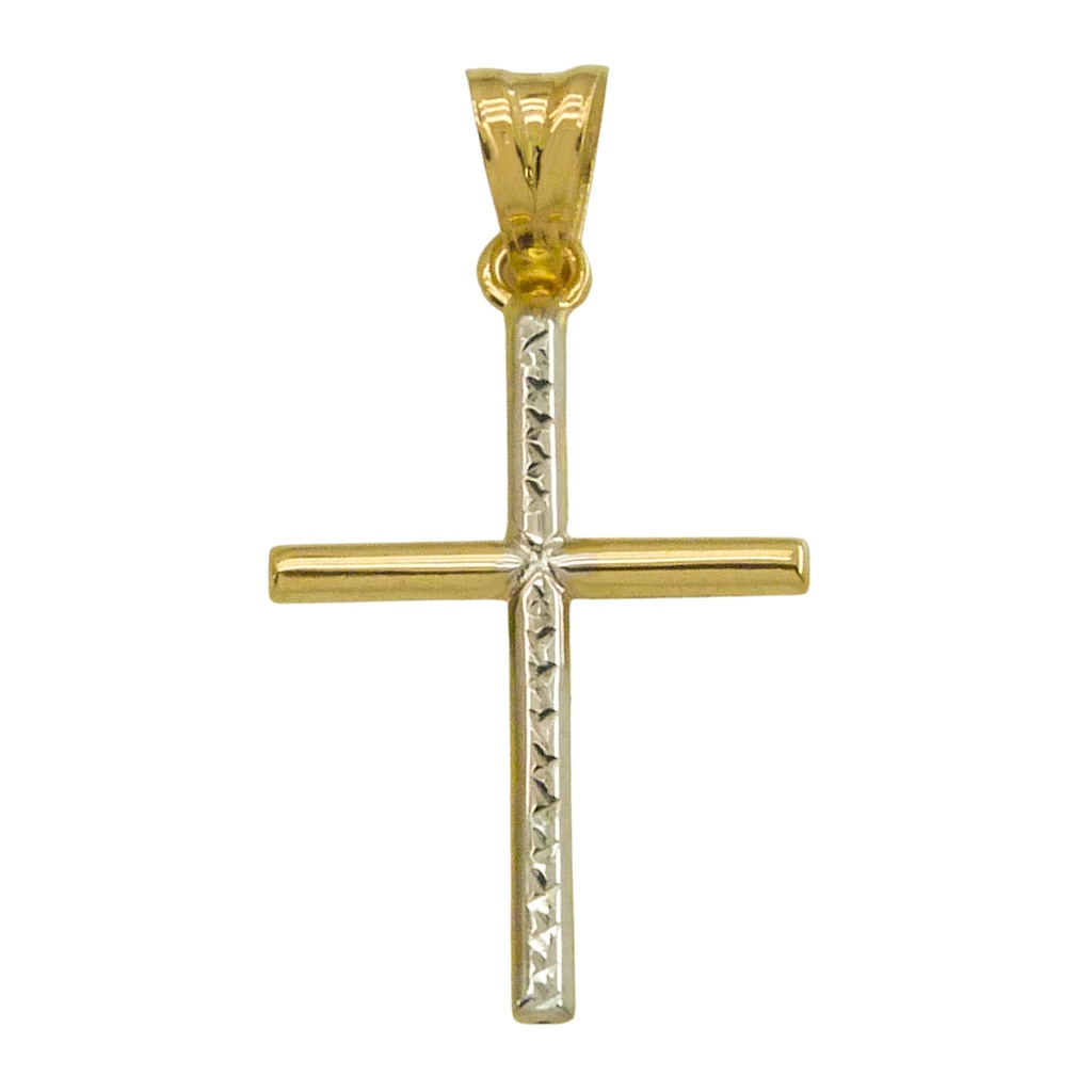 CRUZ SIN CRISTO 27x17MM.BICOLOR