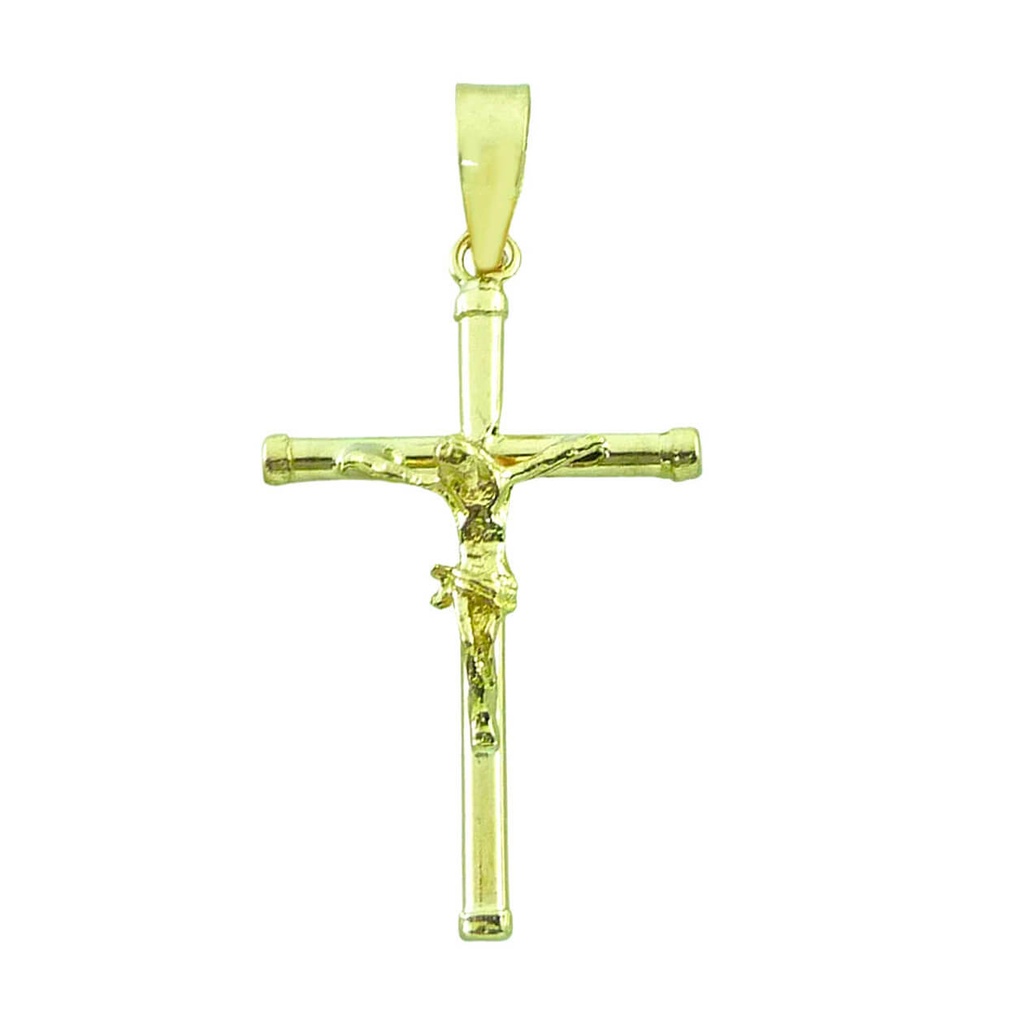 25x13x1'5MM TUBE CRUCIFIX PENDANT.