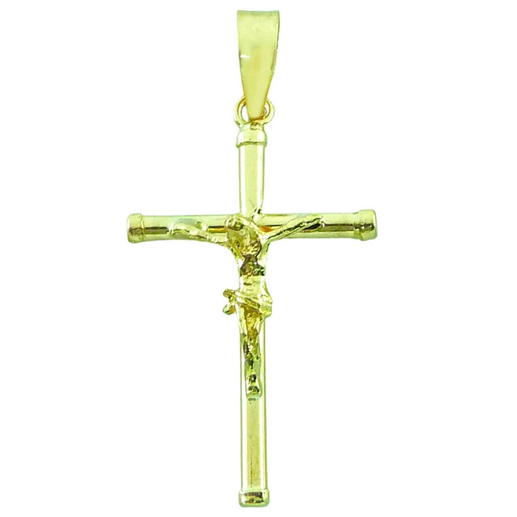 27x16x1'5MM TUBE CRUCIFIX PENDANT.