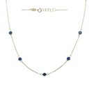 4MM BLUE QUARTZ NECKLACE.45CM.
