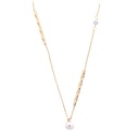 NECKLACE WITH FRESHWATER PEARL.45CM CHAIN.