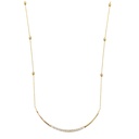 NECKLACE WITH BALLS AND CZ.