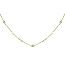 GARGANTILLA CON BOLAS TALLADAS DE ORO BLANCO.