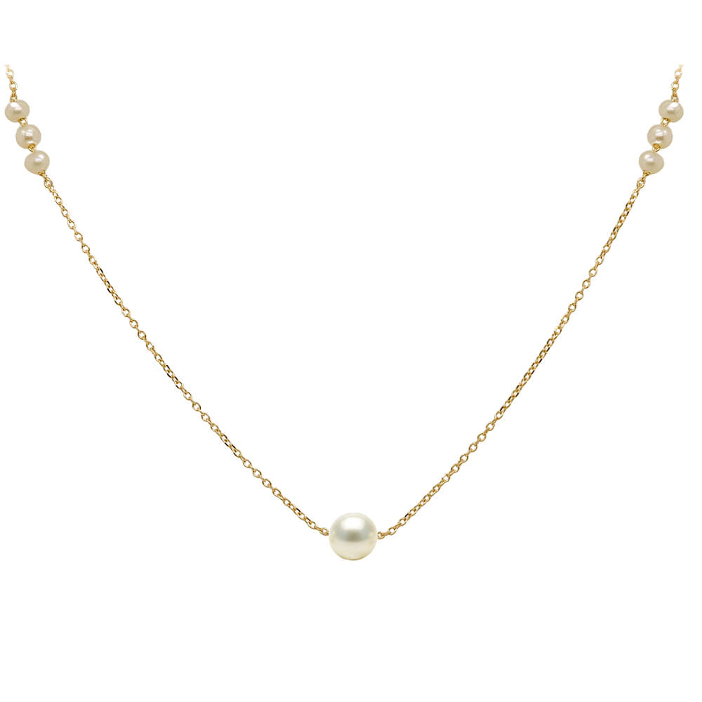 FRESHWATER PEARLS NECKLACE(6 OF 3MM AND 1 OF 5MM)