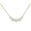 ROUND FRESHWATER PEARLS NECKLACE.45CM CHAIN.